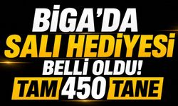 Biga’da salı hediyesi belli oldu! Tam 450 tane