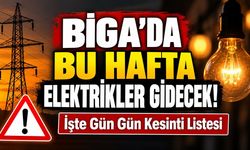 Biga’da Bu Hafta Elektrikler Gidecek! İşte Gün Gün Kesinti Listesi