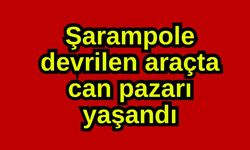 Şarampole devrilen araçta can pazarı yaşandı