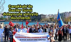 Çanakkale'de Gaziler Günü dolayısıyla yürüyüş düzenlendi