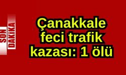 Çanakkale feci trafik kazası: 1 ölü