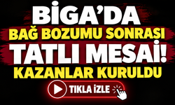 Biga’da bağ bozumu sonrası tatlı mesai! Kazanlar kuruldu