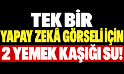 Tek bir yapay zekâ görseli için 2 yemek kaşığı su!