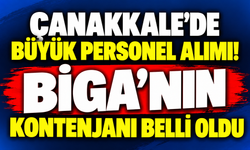 Çanakkale’de büyük personel alımı! Biga’nın kontenjanı belli oldu