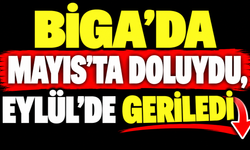 Biga’da Mayıs’ta doluydu, Eylül’de geriledi!