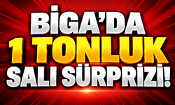 Biga’da 1 tonluk salı sürprizi!