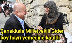Çanakkale Milletvekili Gider köy hayrı yemeğine katıldı