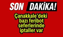 Çanakkale’deki bazı feribot seferlerinde iptaller var