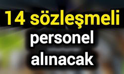 14 sözleşmeli personel alınacak