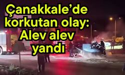 Çanakkale’de korkutan olay: Alev alev yandı