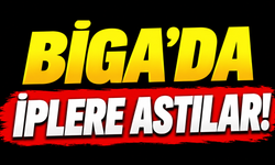 Biga’da iplere astılar!