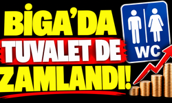 Biga’da tuvalet de zamlandı!