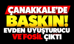 Çanakkale'de baskın! Evden uyuşturucu ve fosil çıktı
