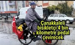 Çanakkaleli bisikletçi 4 bin kilometre pedal çevirecek