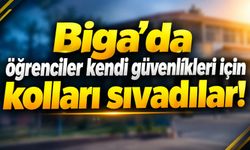 Biga’da öğrenciler kendi güvenlikleri için kolları sıvadılar!