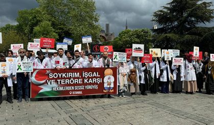 Sağlık çalışanları İsrail zulmüne karşı ‘sessiz yürüyüş’ yaptı