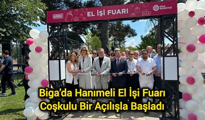 Biga’da Hanımeli El İşi Fuarı coşkulu bir açılışla başladı