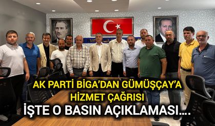 AK Parti Biga’dan Gümüşçay’a Hizmet Çağrısı