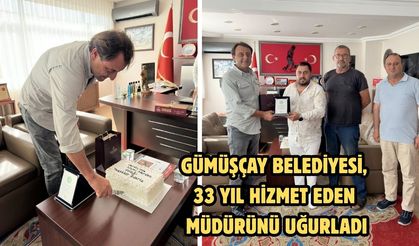 Gümüşçay Belediyesi, 33 yıl hizmet eden müdürünü uğurladı