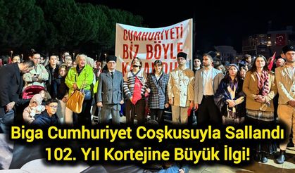 Biga Cumhuriyet Coşkusuyla Sallandı: 102. Yıl Kortejine Büyük İlgi!