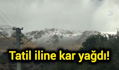 Tatil iline kar yağdı!