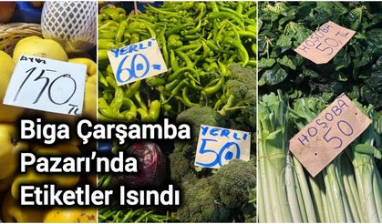 Biga Çarşamba Pazarı’nda Etiketler Isındı