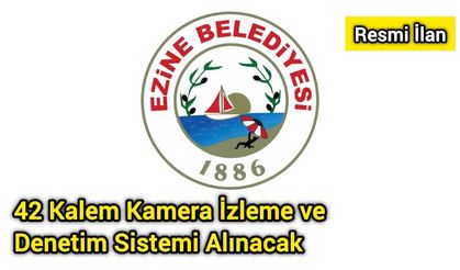 42 Kalem Kamera İzleme ve Denetim Sistemi Alınacak