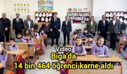 Biga’da 14 bin 464 öğrenci karne aldı