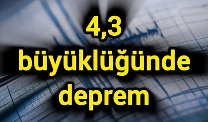 4,3 büyüklüğünde deprem