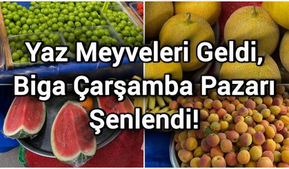 Yaz Meyveleri Geldi, Biga Çarşamba Pazarı Şenlendi!
