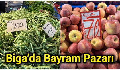 Biga’da Bayram Pazarı