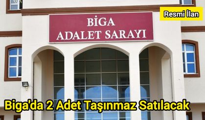 Biga'da 2 Adet Taşınmaz Satılacak
