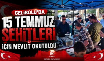 Gelibolu'da 15 Temmuz şehitleri için mevlit okutuldu
