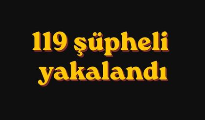 119 şüpheli yakalandı