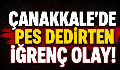 Çanakkale'de pes dedirten iğrenç olay!