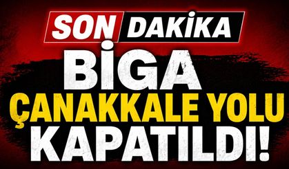 Yangın Biga Çanakkale yolunu kapattı!