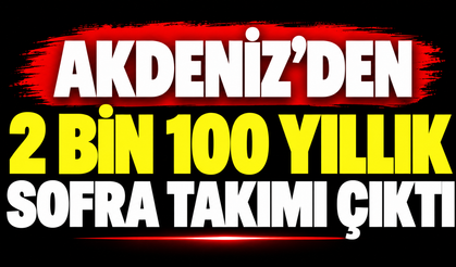 Akdeniz'den 2 bin 100 yıllık sofra takımı çıktı