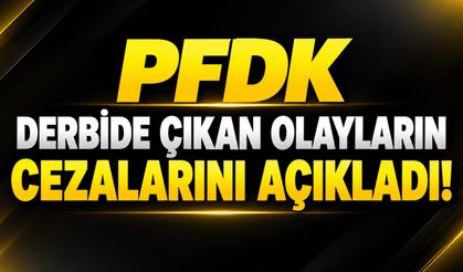 PFDK derbide çıkan olayların cezalarını açıkladı!