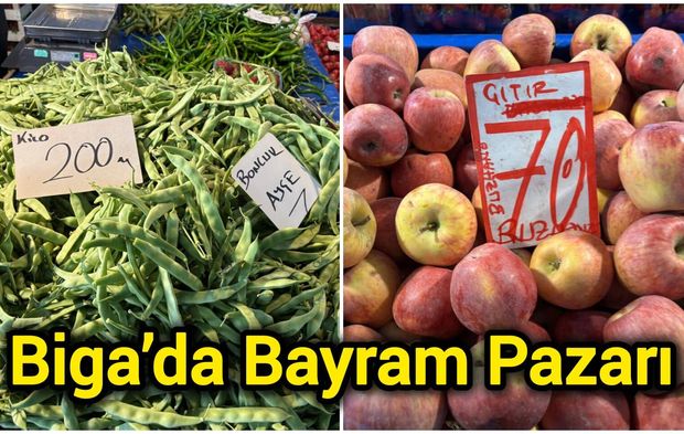 Biga’da Bayram Pazarı