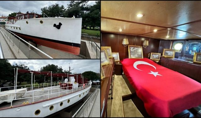 Atatürk'ün gezi teknesi 'Acar Botu' Çanakkale'de müze olarak sergileniyor