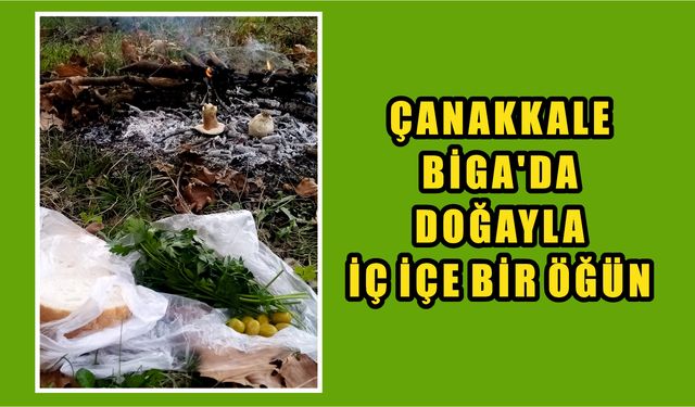 Çanakkale Biga’da doğayla iç içe bir öğün