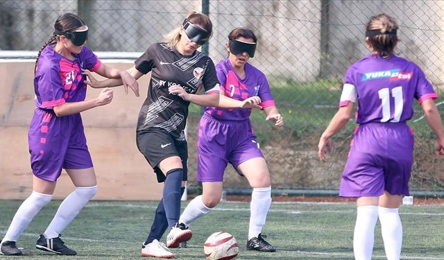 Görme engelli kadın futbolcu, uluslararası başarı hedefliyor