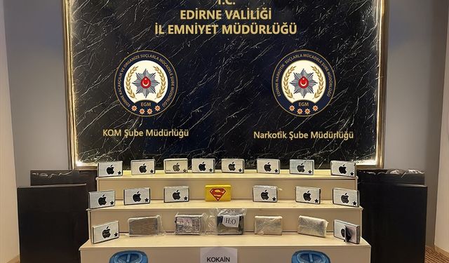 Edirne'de tırda 24 kilo 300 gram kokain ele geçirildi