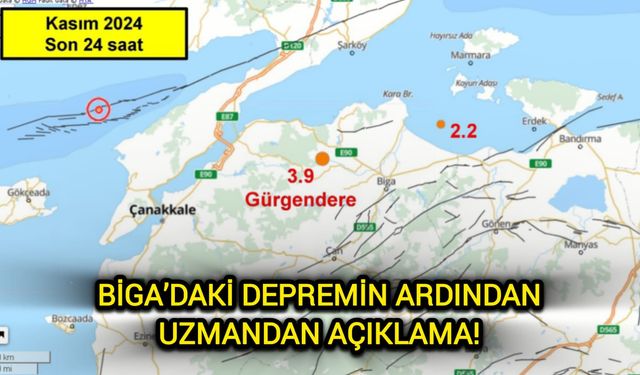 Biga’daki depremin ardından uzmandan açıklama!