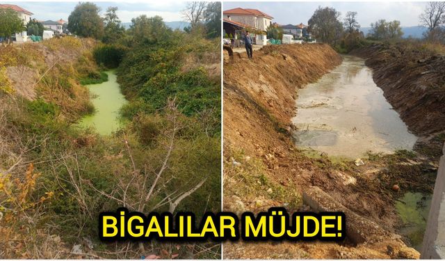 Çanakkale Biga’da o bölgede taşkın riski azaltıldı