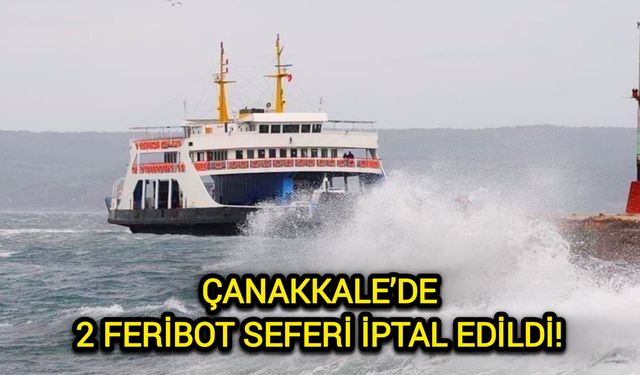 Çanakkale’de 2 feribot seferi iptal edildi!