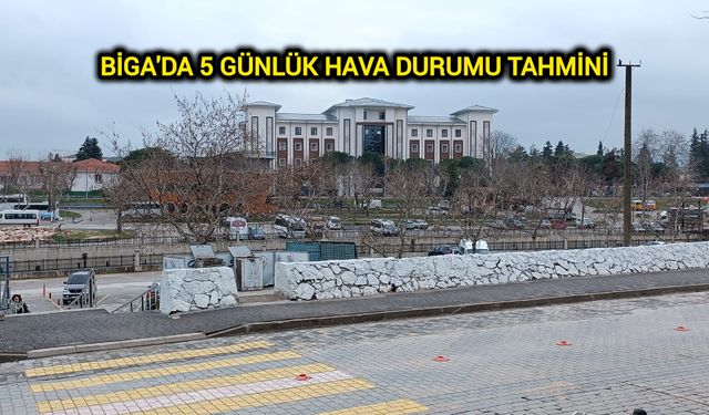 Çanakkale’nin Biga İlçesinde 5 Günlük Hava Durumu Tahmini