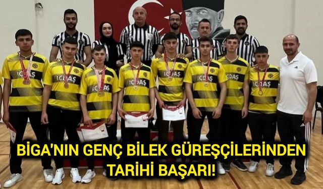 Biga'nın genç bilek güreşçilerinden tarihi başarı!