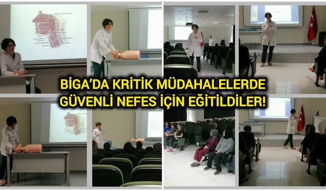 Biga’da kritik müdahalelerde güvenli nefes için eğitildiler!