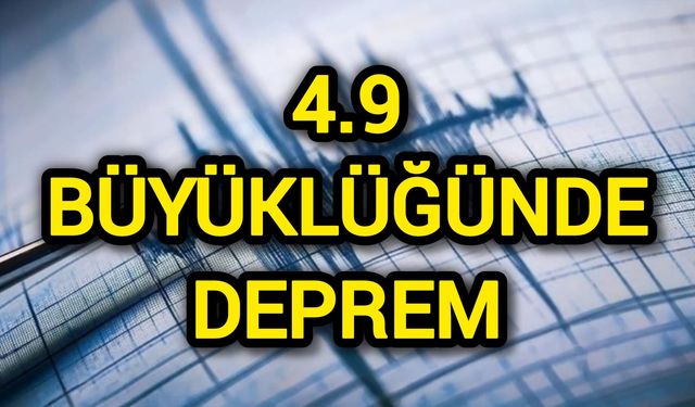 4.9 büyüklüğünde deprem